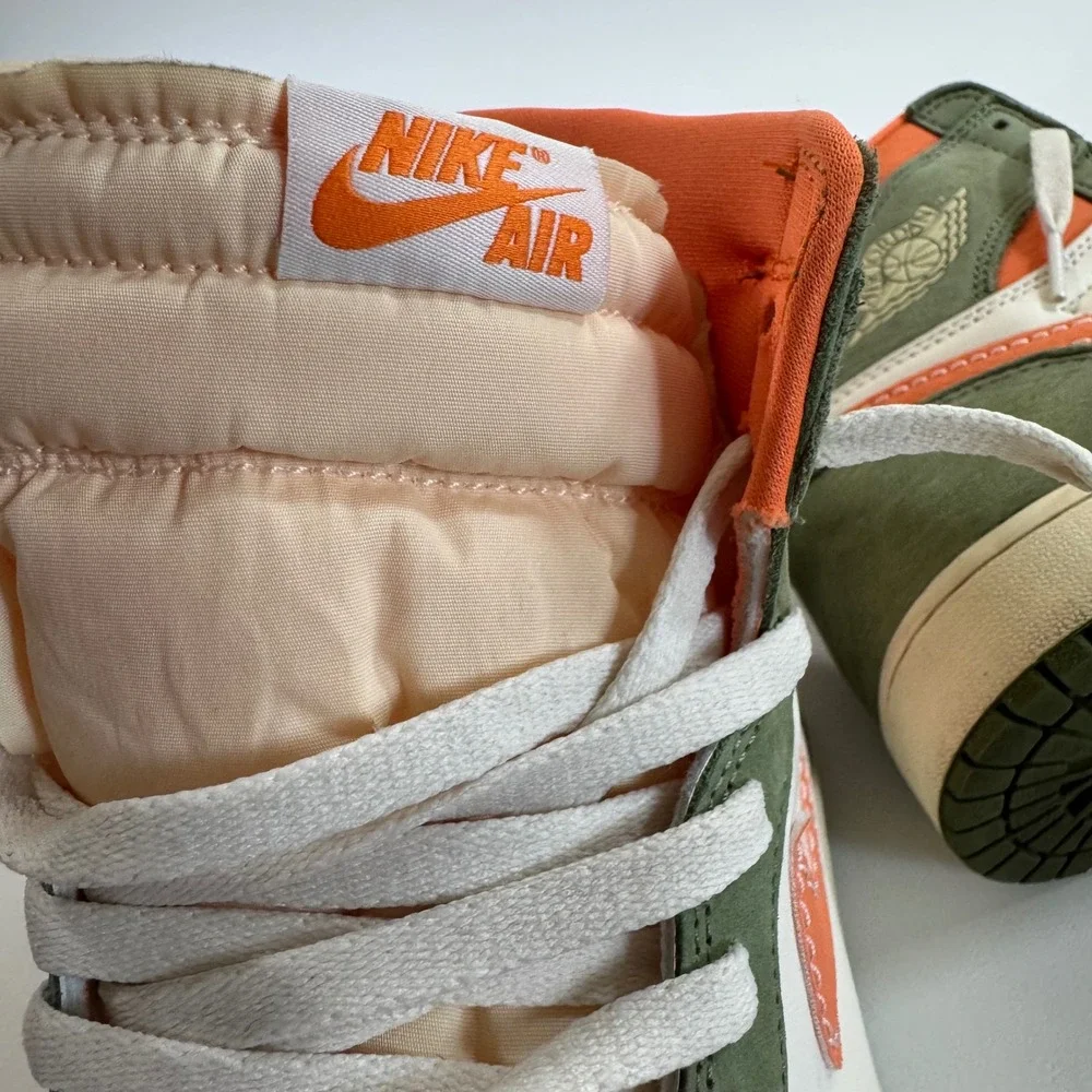 Nike Air Jordan 1 Retro High OG Craft Celadon Olive Orange FB9934-300 Men's 12